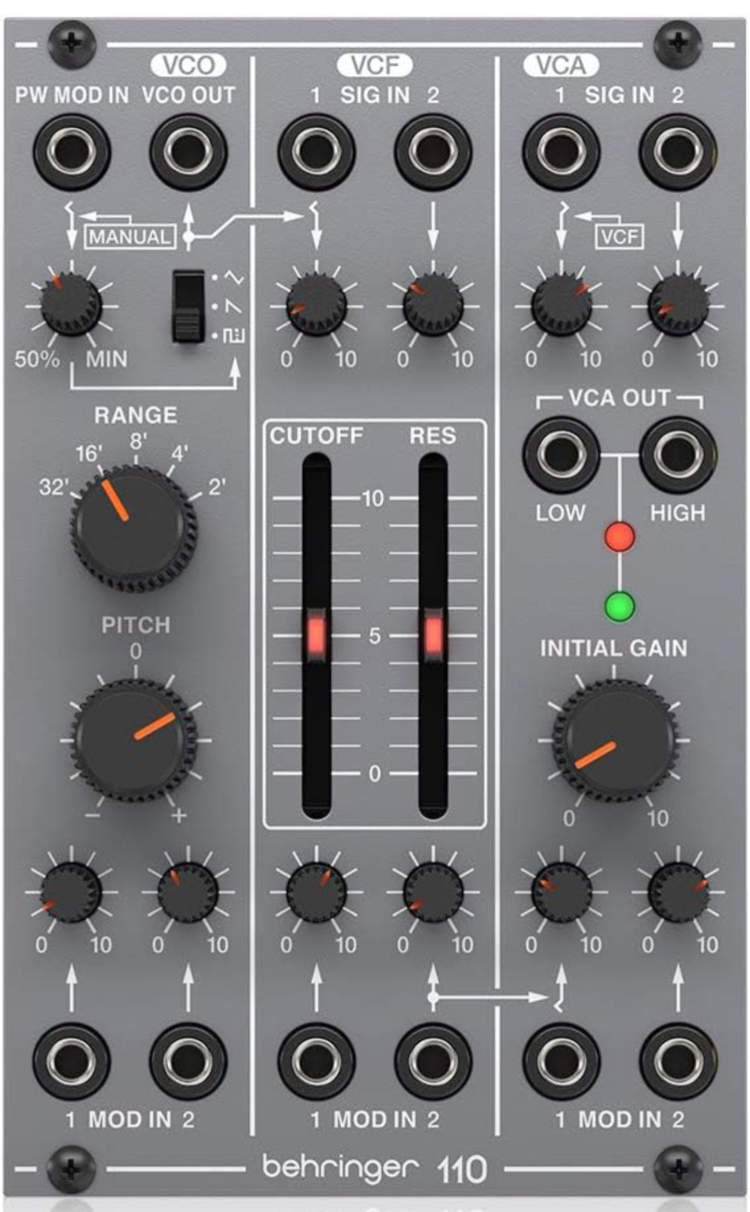 BEHRINGER Eurorack için Efsanevi Analog VCO/VCF/VCA Modülü 112 DUAL VCO Analog Dual VCO Synthesizer Module for Eurorack