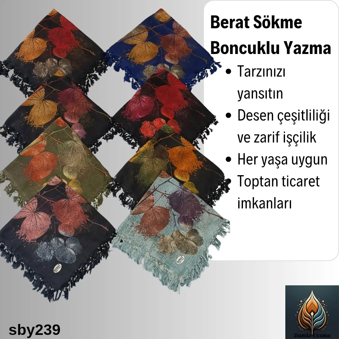 Sökme (çekme) boncuklu yazma batik desen