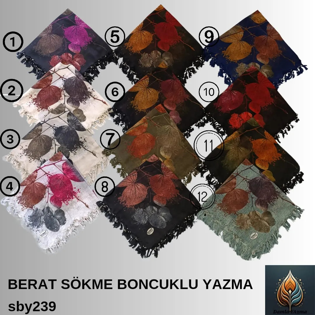 Sökme (çekme) boncuklu yazma batik desen